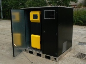 Mini Container provides space solution for biomass heating