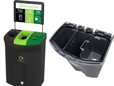 Meridian recycling bin goes bag-less
