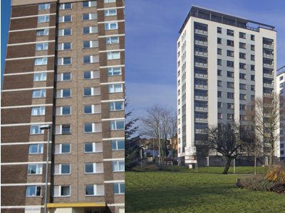 Structural external wall insulation for Worcester high rise flat refurbishment
