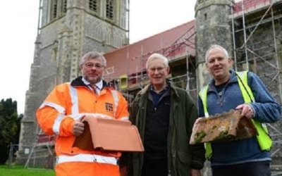Old friends reunite in restoration of church roof