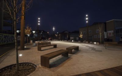 East London space transformed with  creative hard landscaping